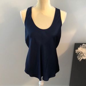 beautiful midnight blue silky tank